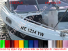 CUSTOM TEXT Large Boat Registration Decal